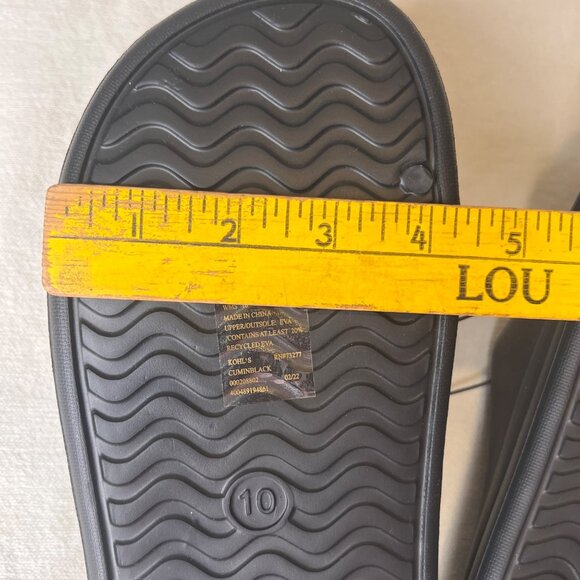SO Women Size 10 Black Open-Toe Slide Sandals Comfortable Lightweight Slip-On - Picture 13 of 15
